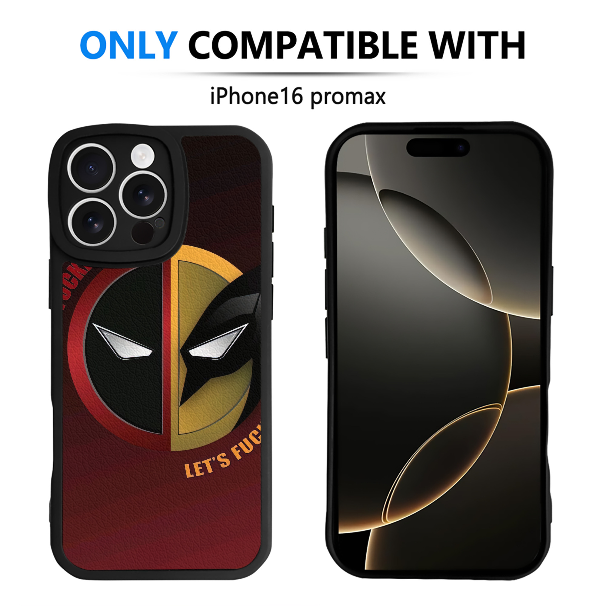 （画像用） Deadpool デッドプール 【iPhone 16シリーズ対応】シリコンスマホケース（レザー調） 材質：シリコン